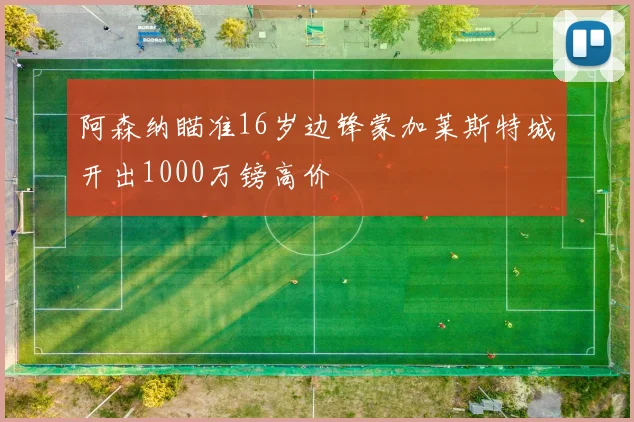 阿森纳瞄准16岁边锋蒙加莱斯特城开出1000万镑高价